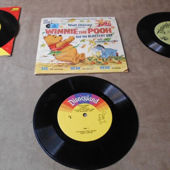 Disneyland Record & Book Lot: It's A Small World and Winnie the Pooh - Picture 9 of 16